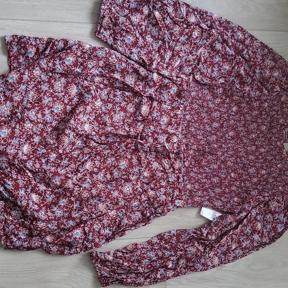 Floral Burgundy Women's Dress
